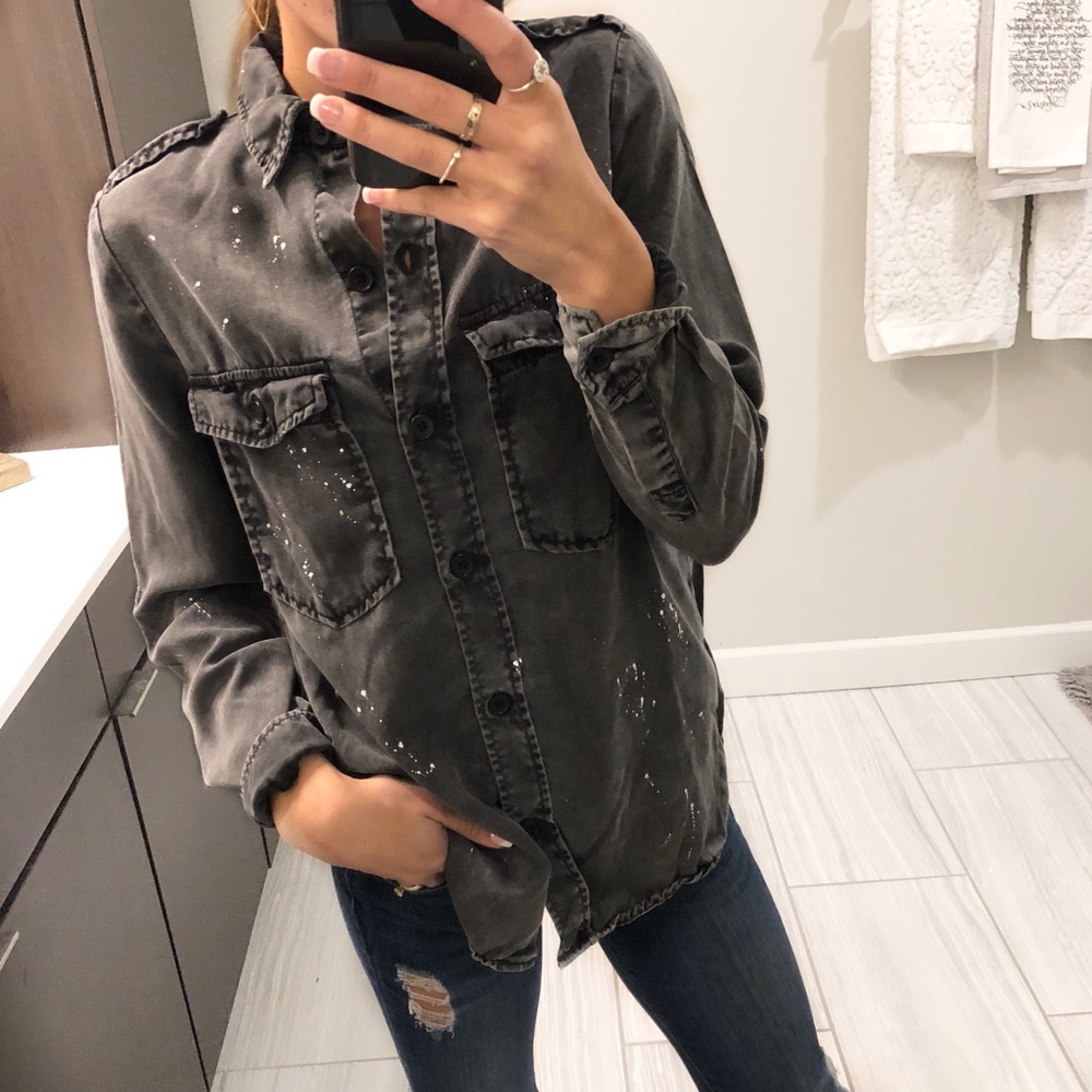 Zara Paint Splatter Top